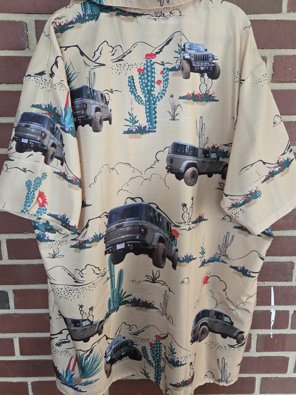 Jeep Gladiator Desert‎ Print Button Up Shirt Men’s 3X Hawaiian Camp Off Road - Picture 4 of 4